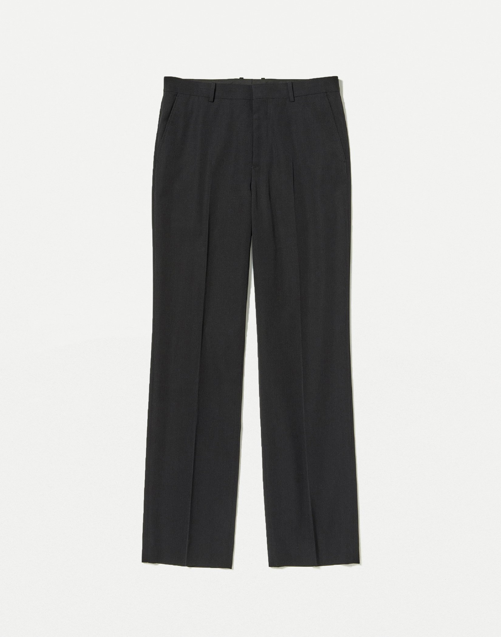Auralee - ALPACA WOOL SILK TWEED SLACKS (GRAY BROWN HAIRLINE